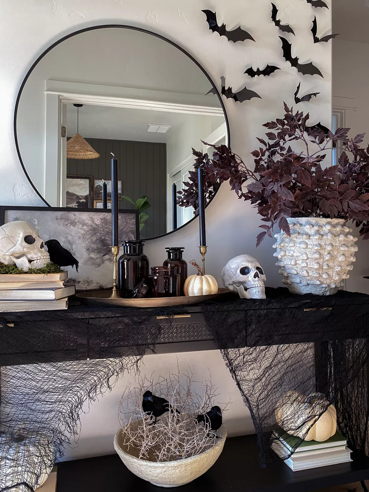Witchy entryway decor