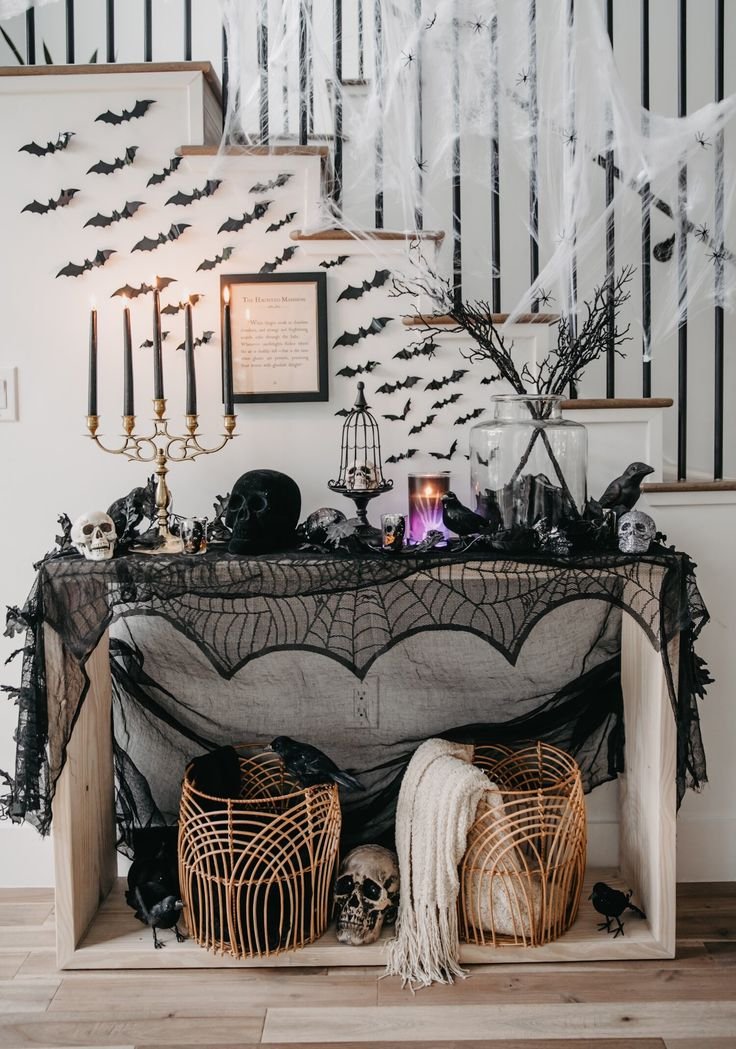 Skeleton entryway decor