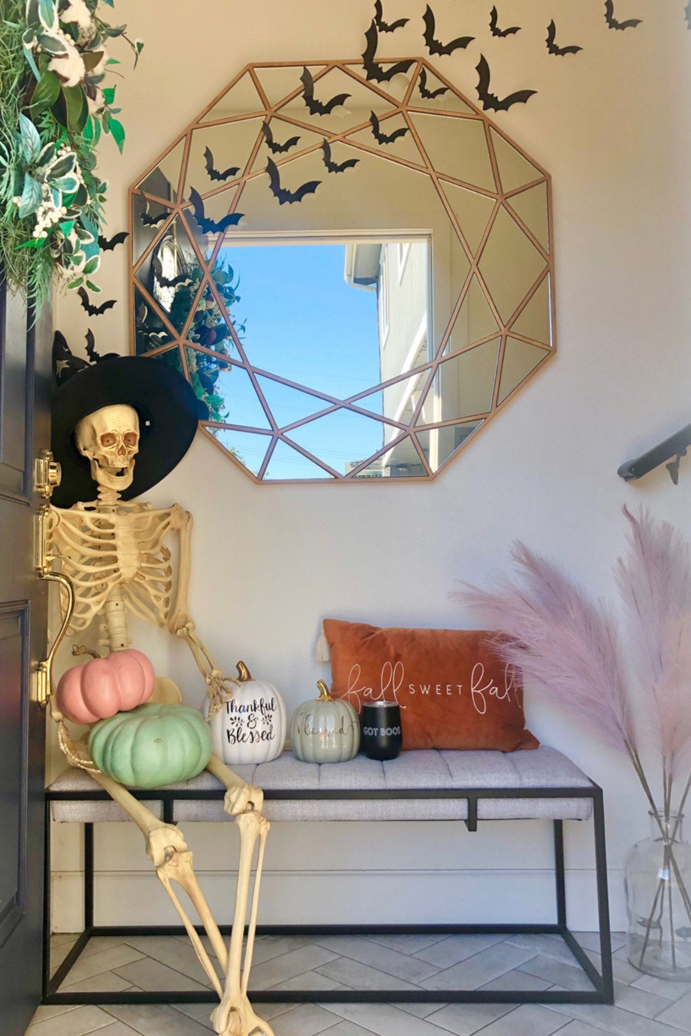 Elegant Halloween entryway