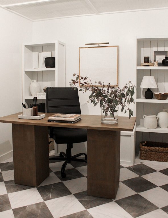 nature-inspired desk decor