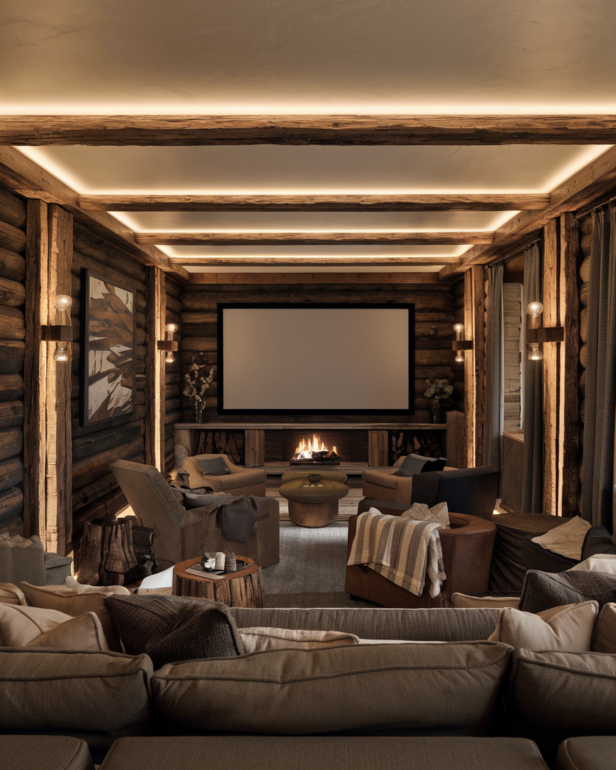 rustic home theater ideas