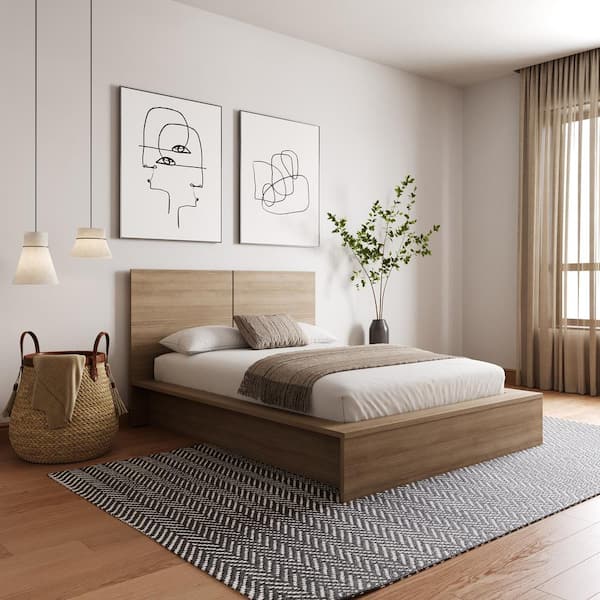 Industrial metal king bed frames