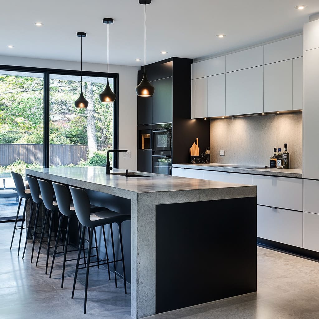 kitchen island layout