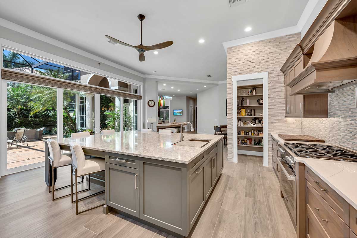 kitchen island with storage drawers