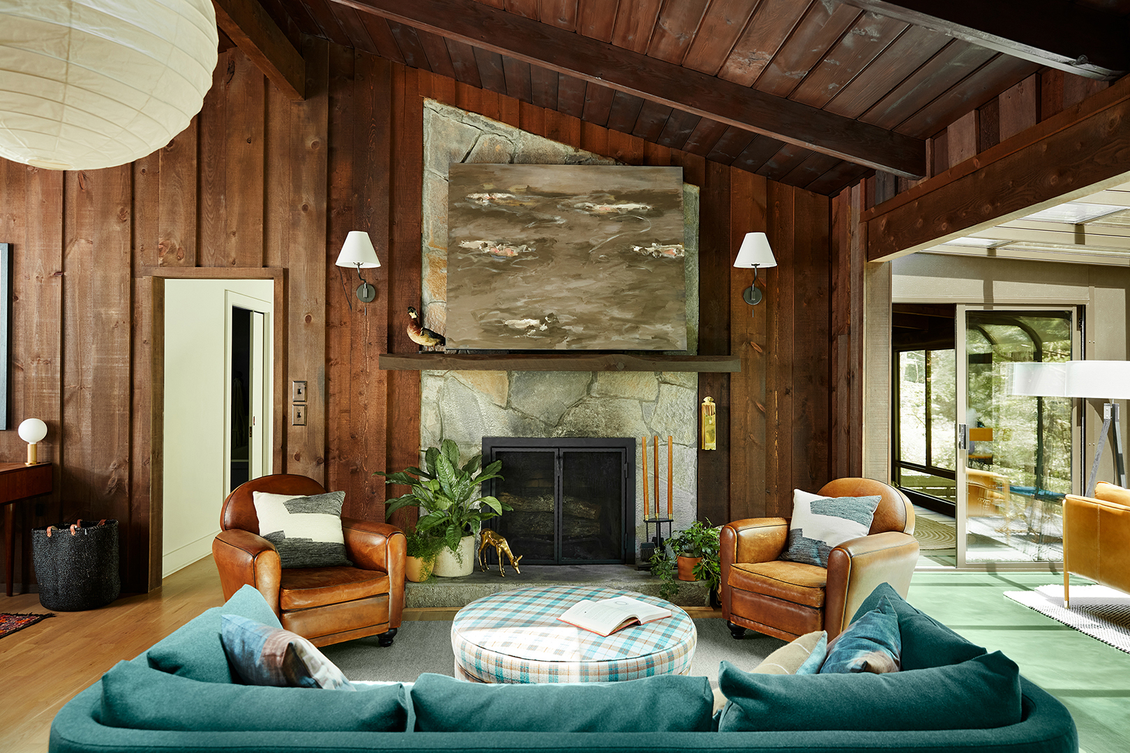 rustic modern living room