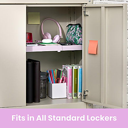 Expandable locker shelves