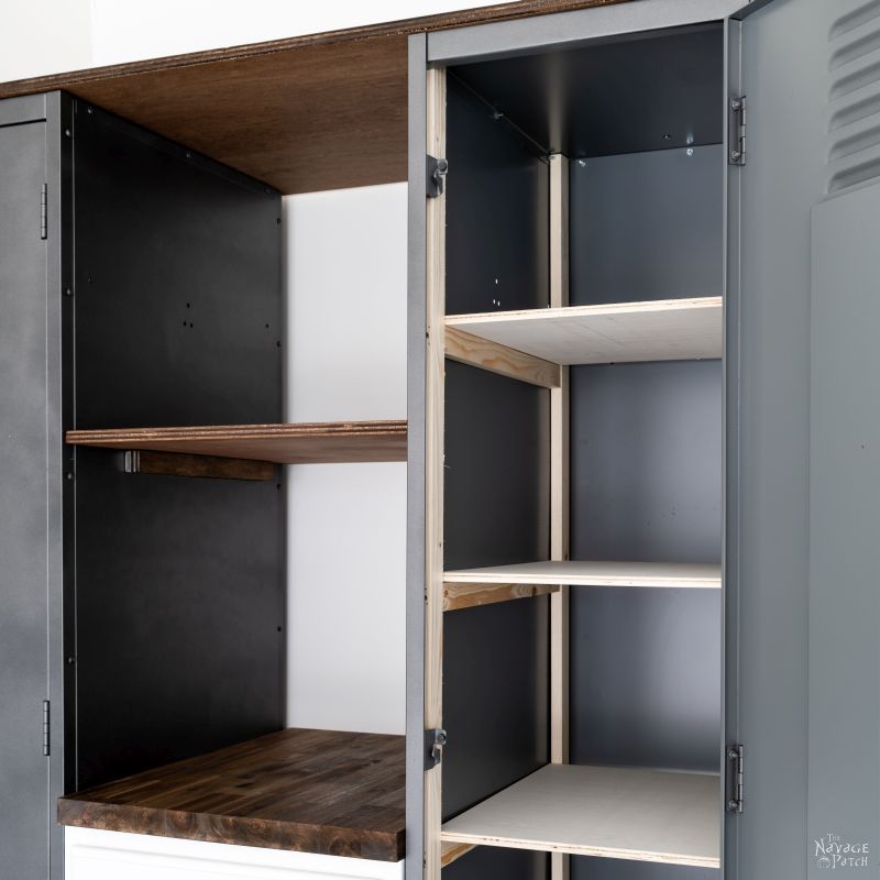 Stackable locker shelves