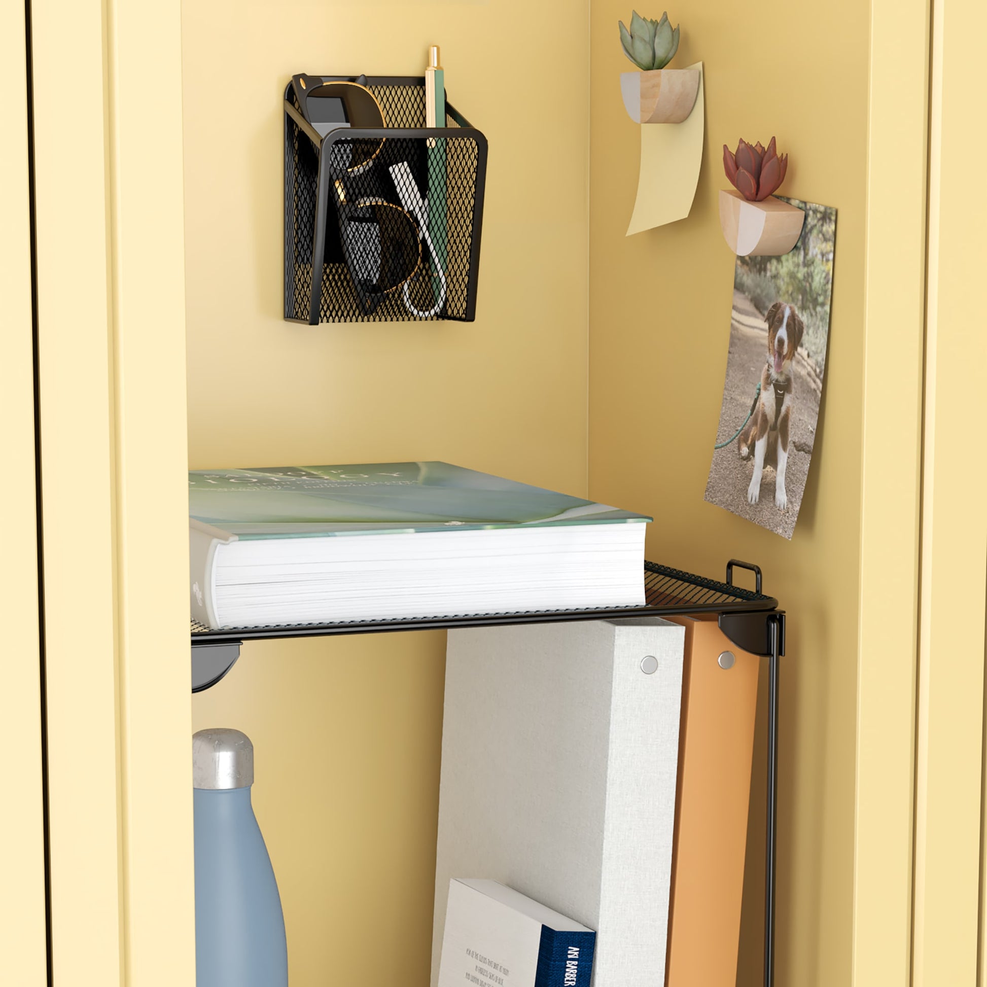 Wire locker shelves