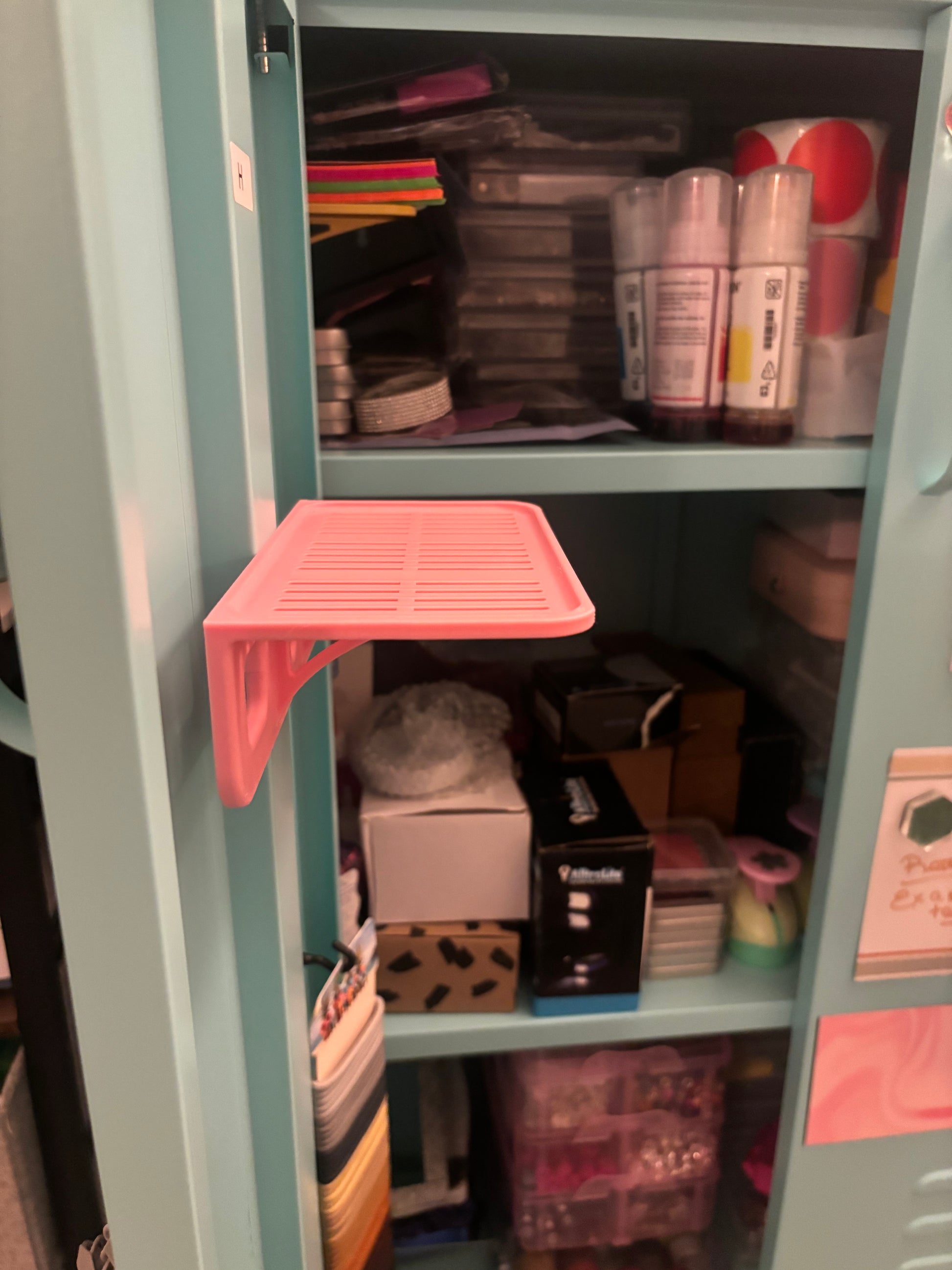 Locker shelf with drawer