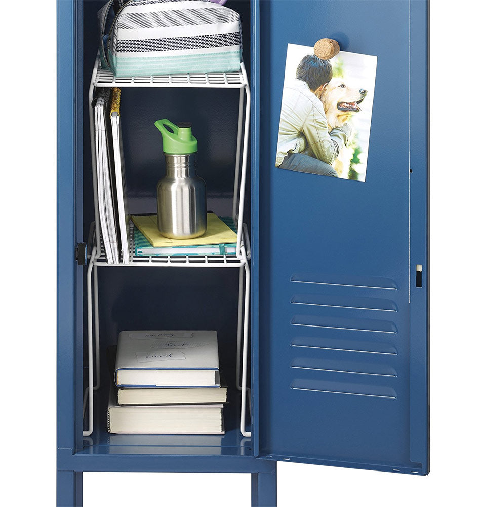Metal locker shelves