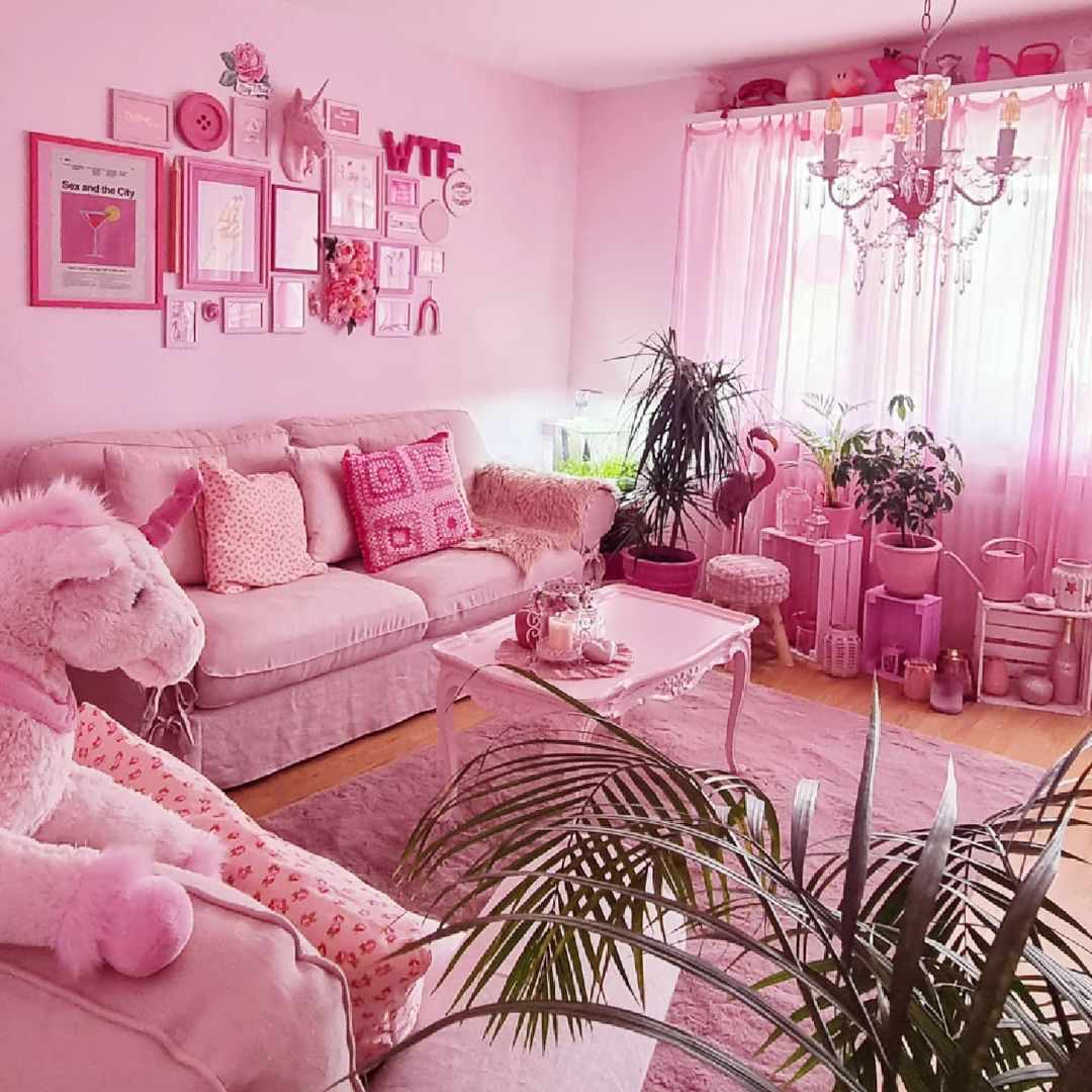 Millennial pink interiors