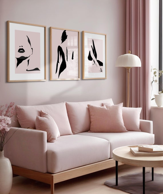 Vibrant pink interiors