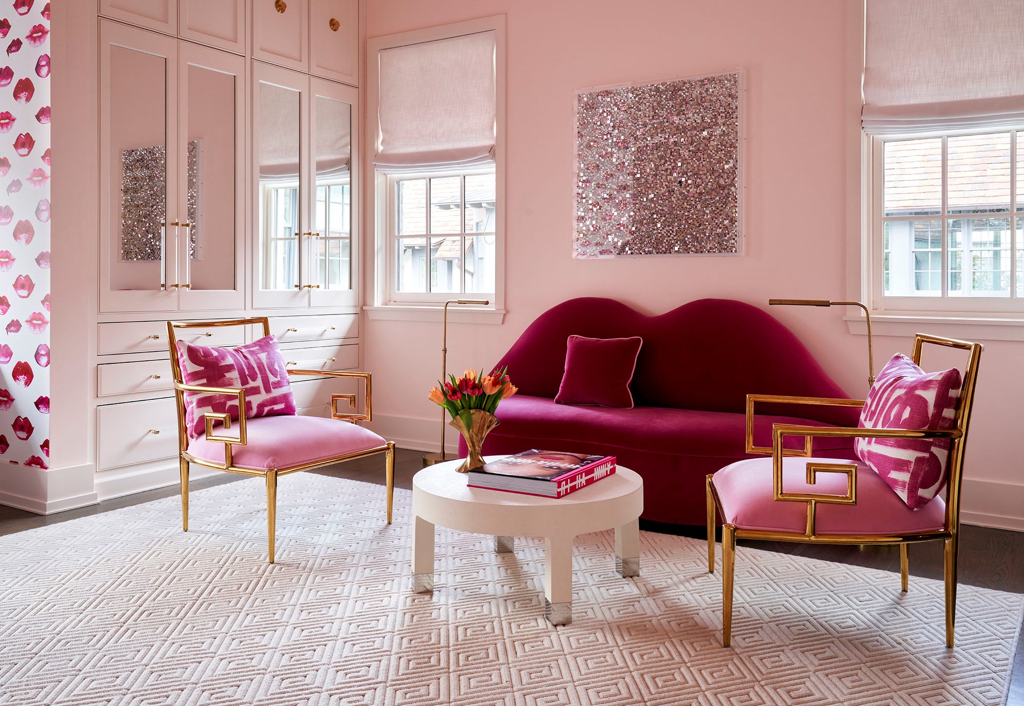 Pink living room ideas