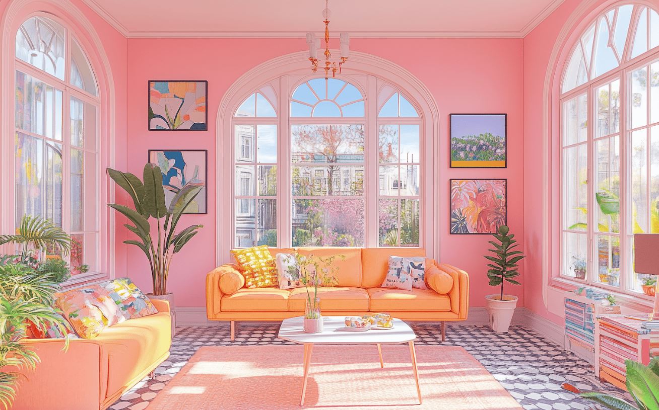 Pink bedroom decor