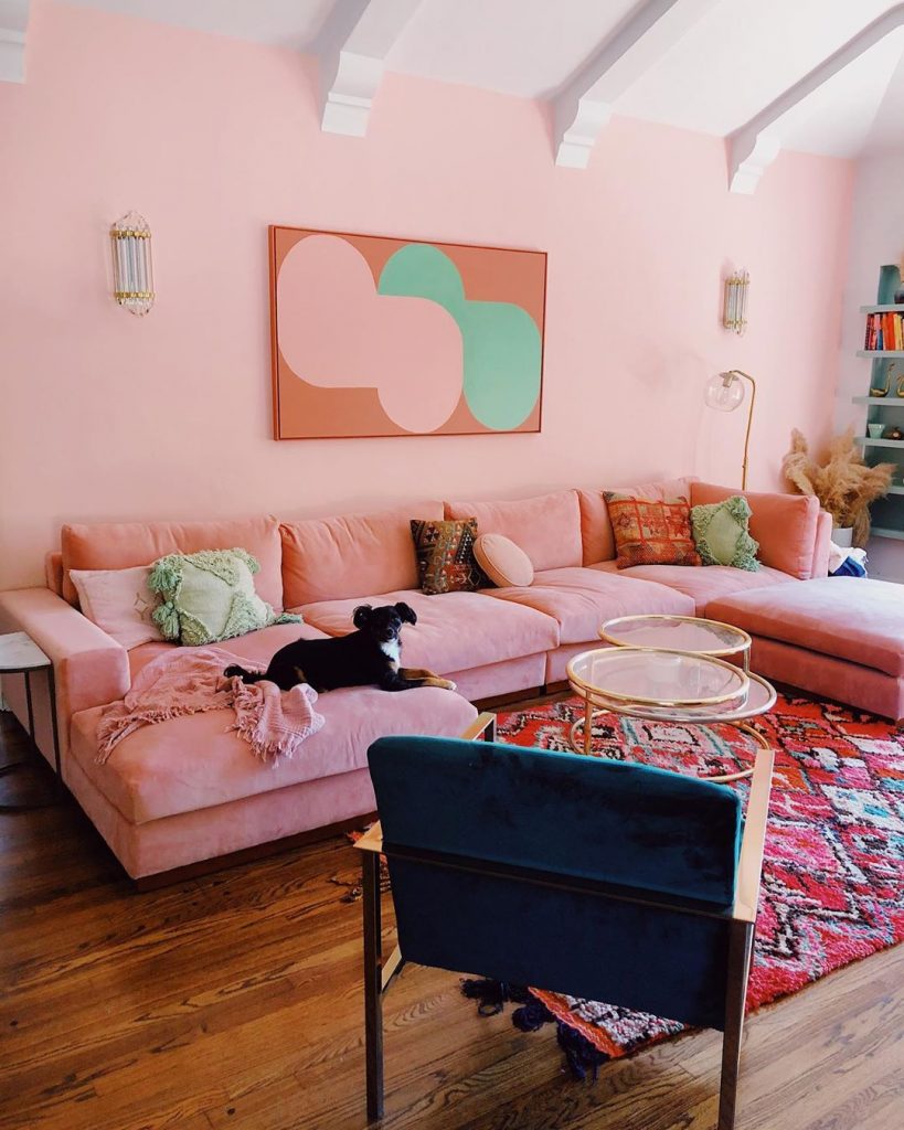 Pink textiles