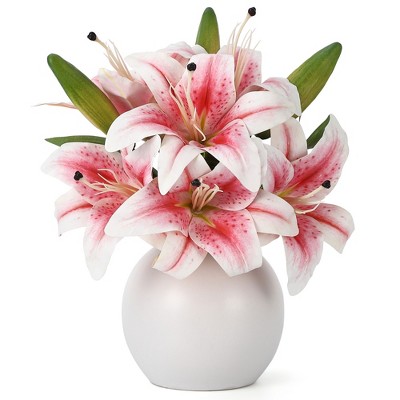 Large pink lily wall mural