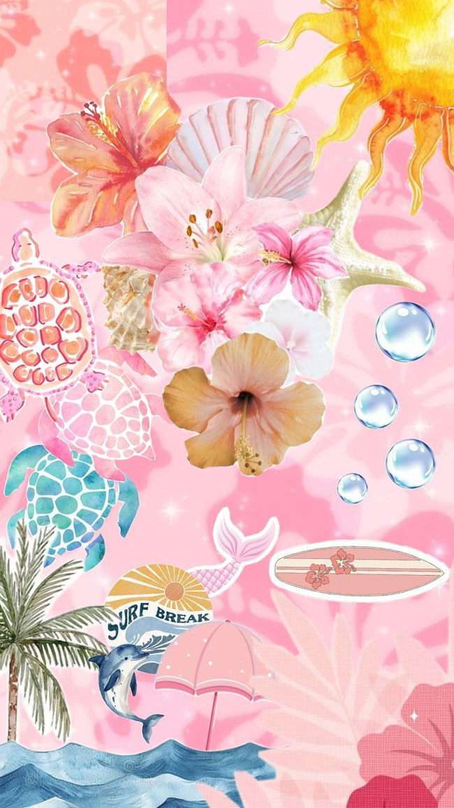 Pink metallic wallpaper