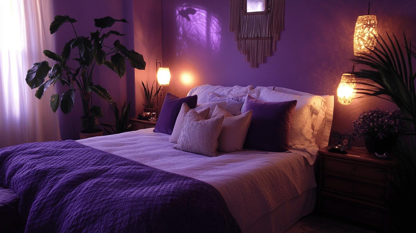 luxury plum bedroom