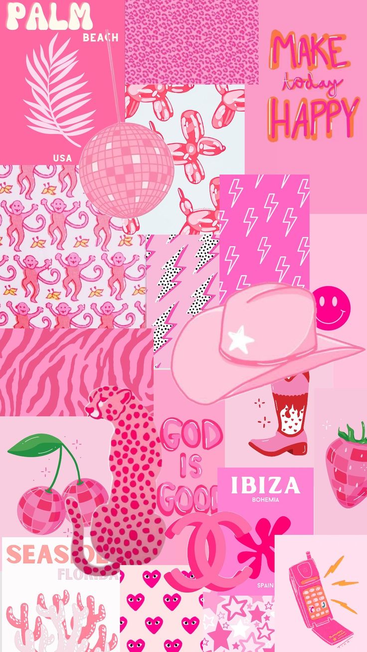 preppy collage wallpaper