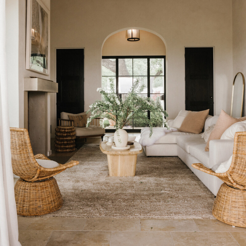 Rattan accent chairs