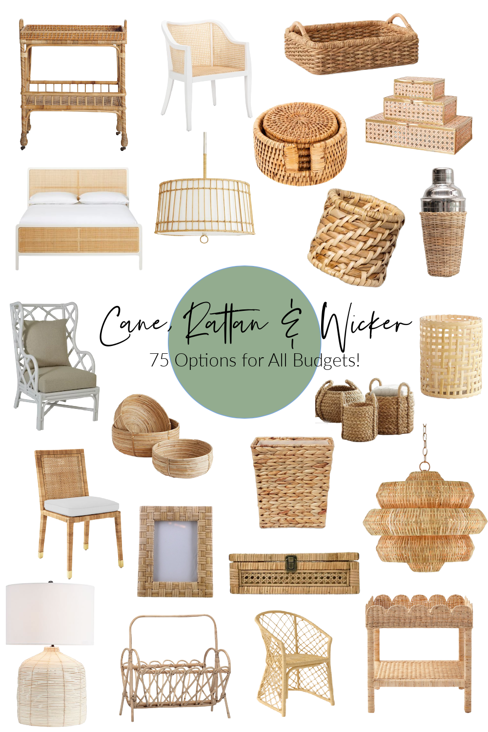 Rattan plant stands