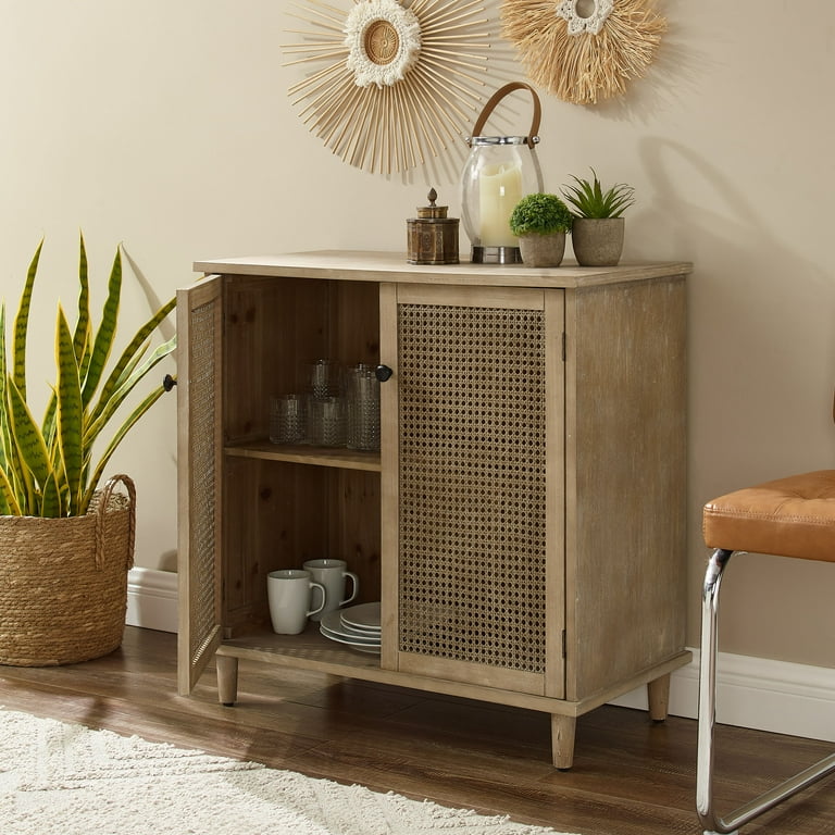 Boho rattan accents