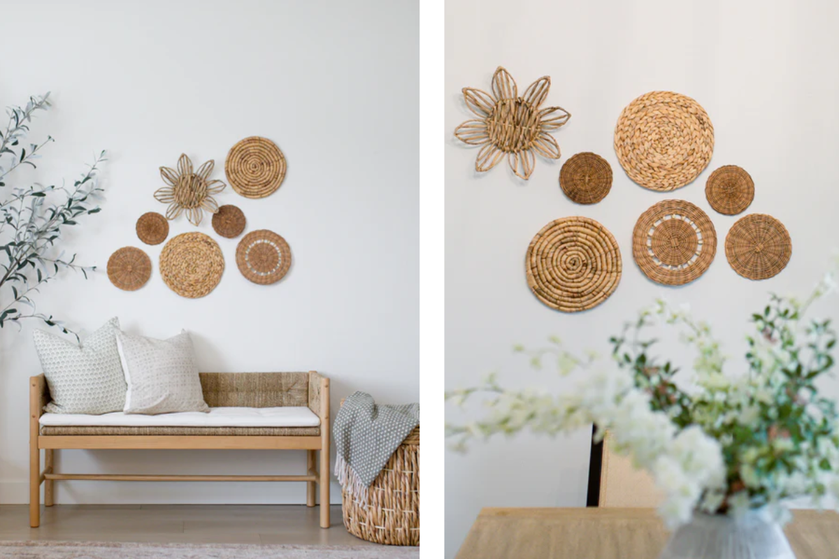 Handmade rattan pieces
