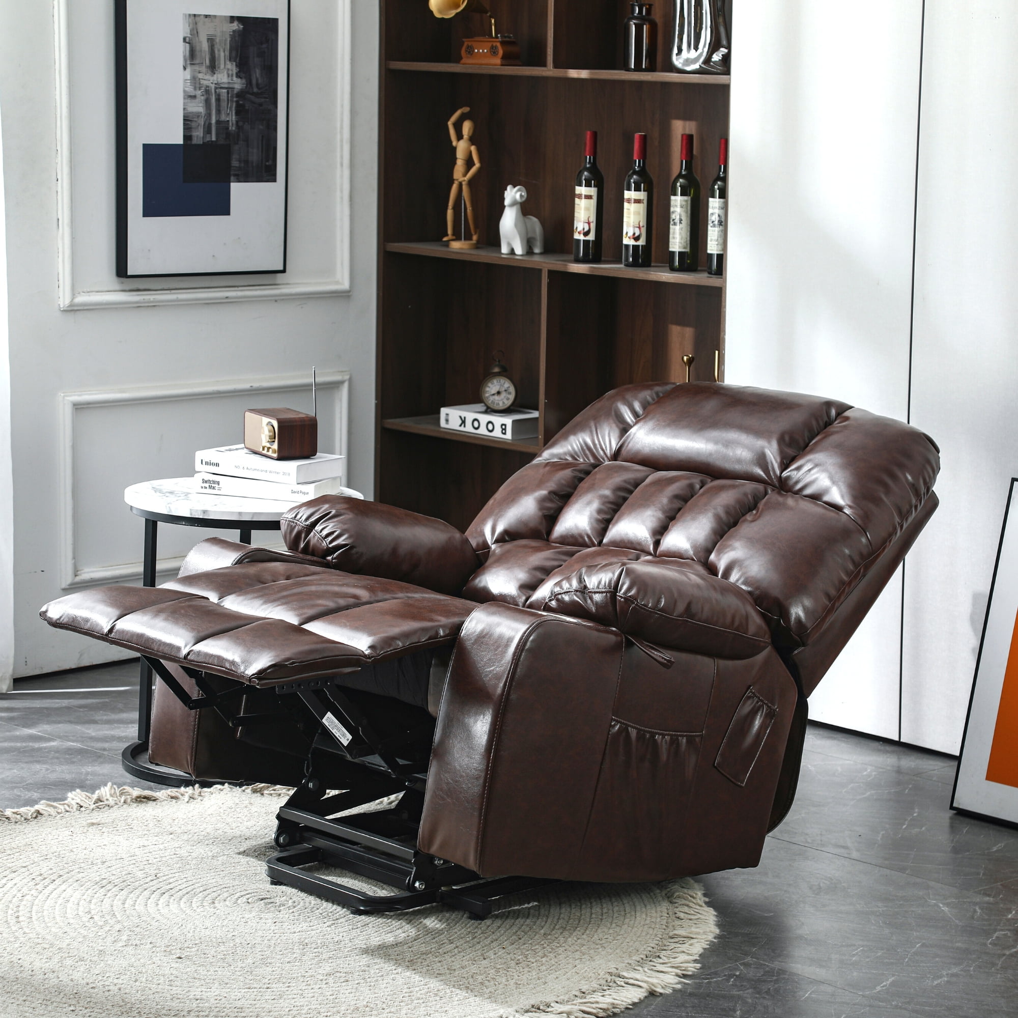 Recliners with charging ports