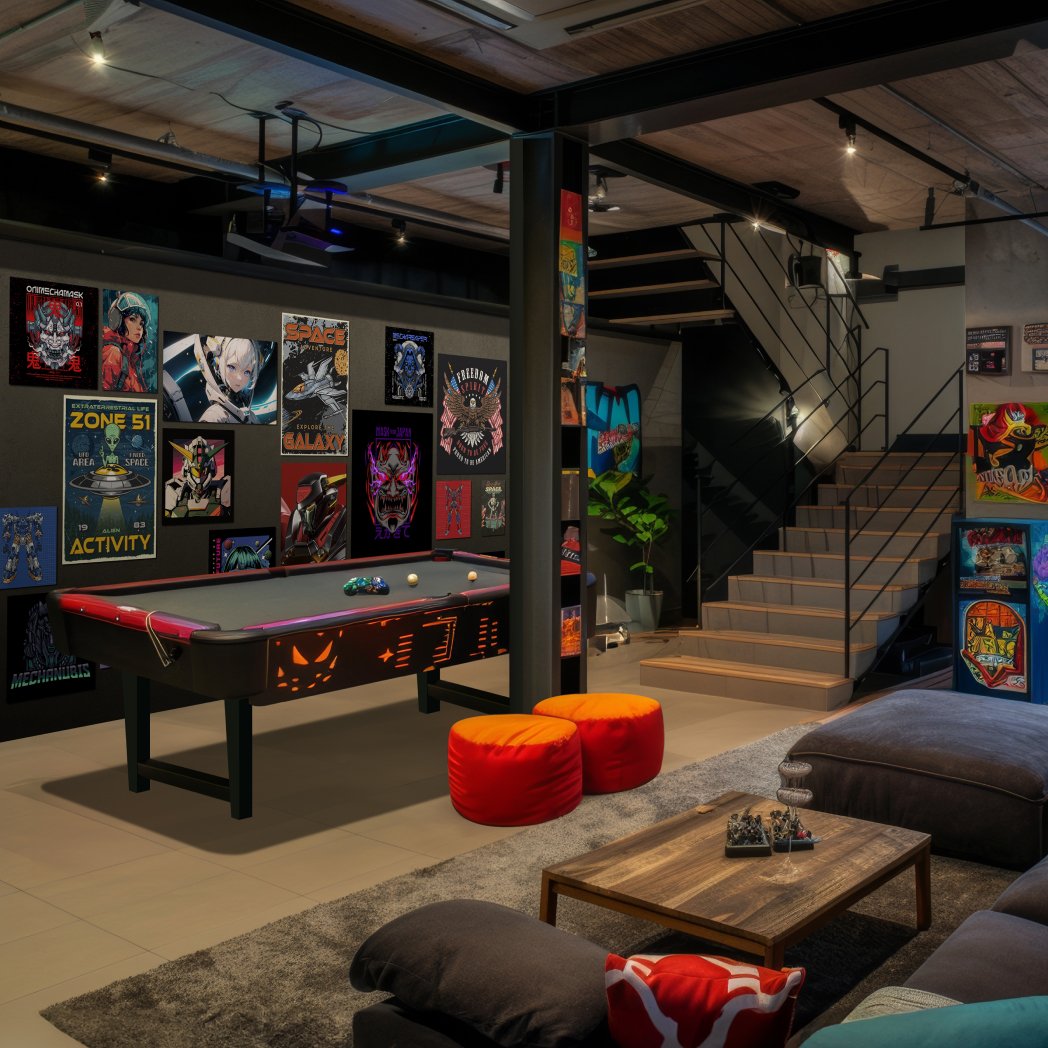 vibrant gaming setup