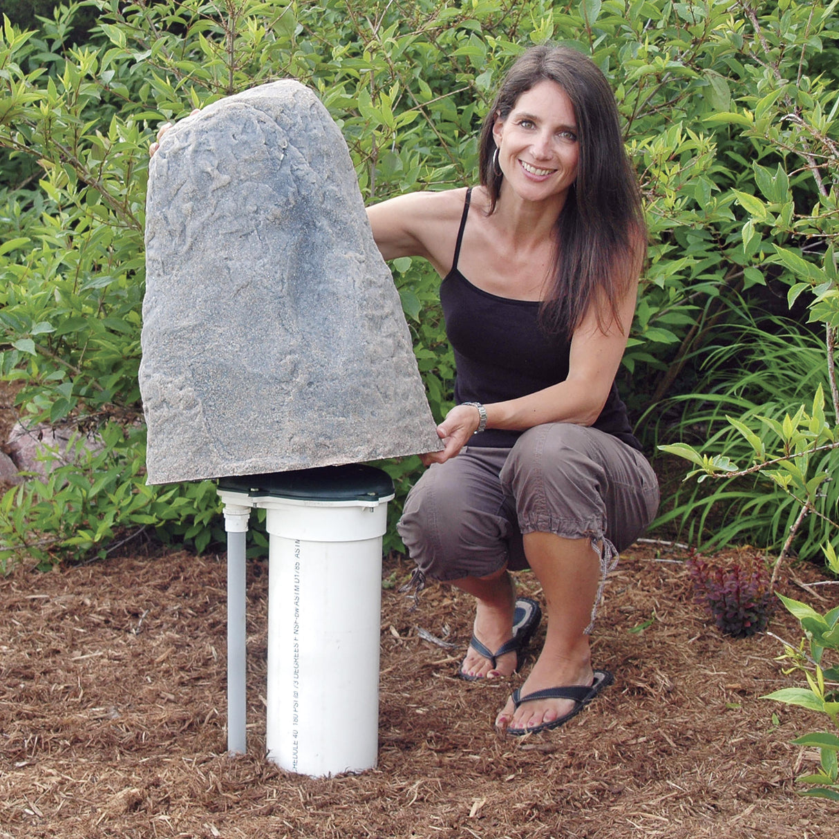 artificial rock well cover