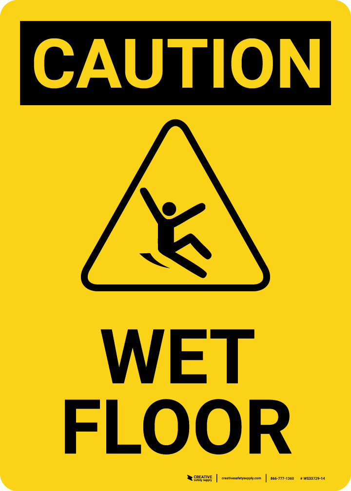 wet floor caution sign