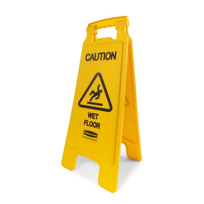 slippery floor sign