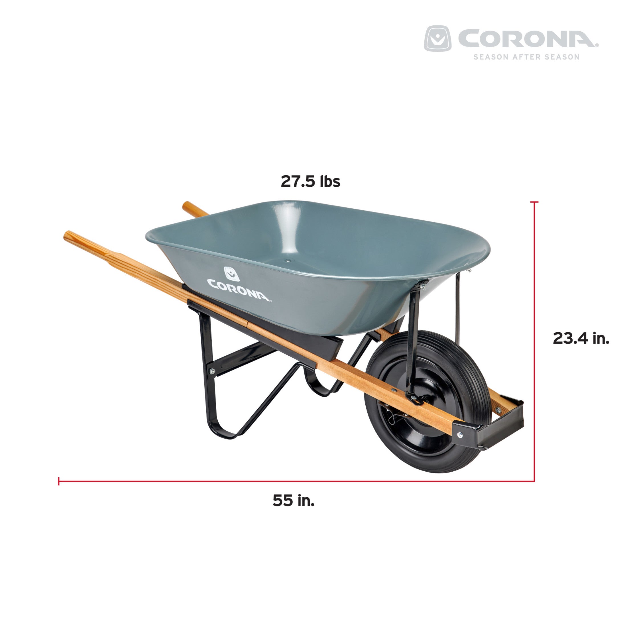 steel tray wheelbarrow