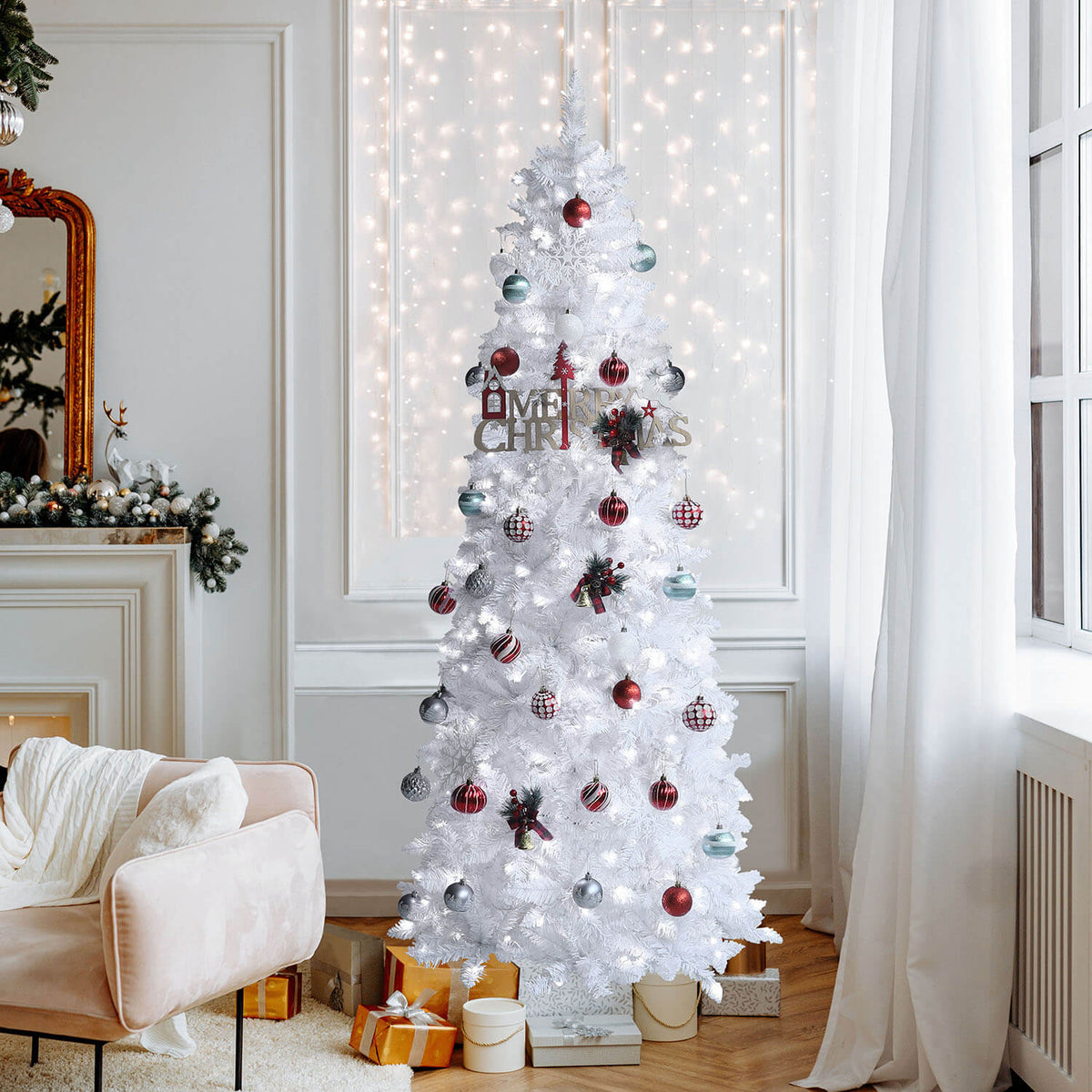 White ornamental trees