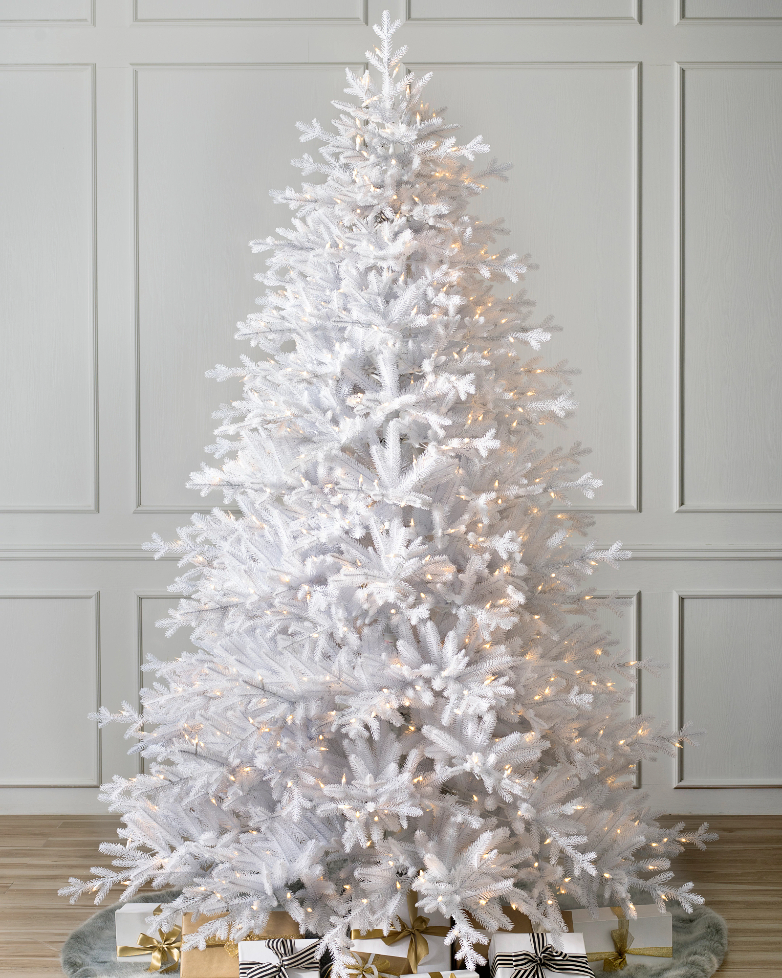 Artificial white Christmas tree